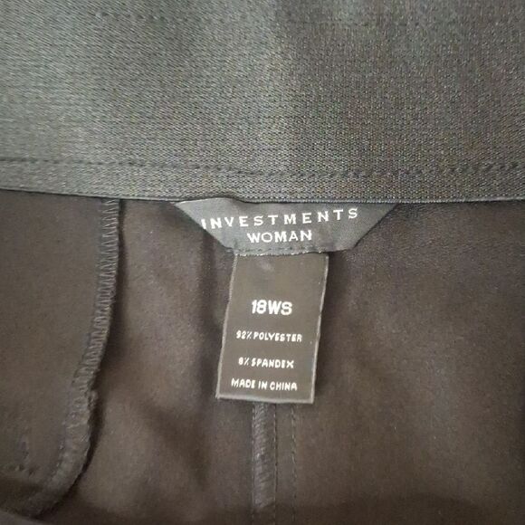 Investments Stylish Black Pants size 18W short - Picture 3 of 6